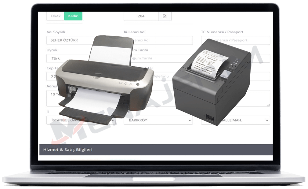 Güzellik Merkezi Lazer Yazıcı Programı