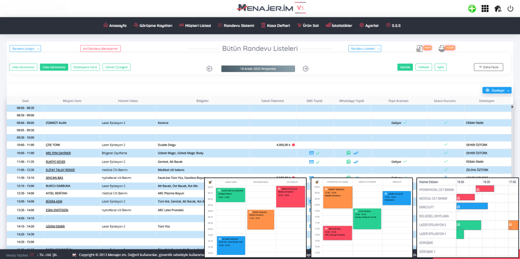 Güzellik Salonu Randevu Sistemi