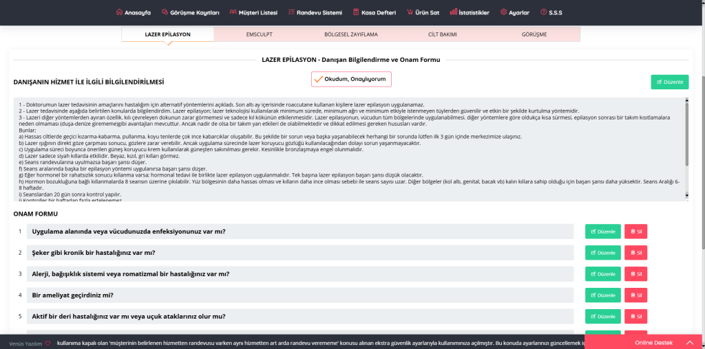 Güzellik Merkezi Müşteri Onam (Kayıt) Formu Nedir Ne İşe Yarar?
