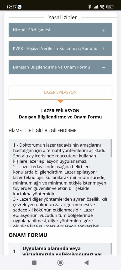 Güzellik Merkezi Müşteri Onam (Kayıt) Formu Nedir Ne İşe Yarar?