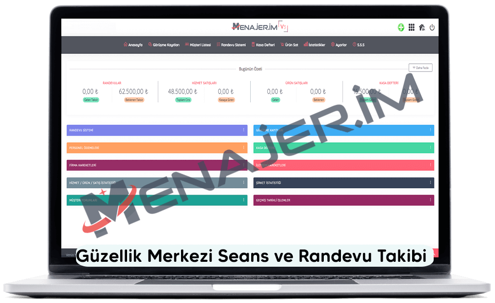 Güzellik Merkezi Seans ve Randevu Takibi Programı