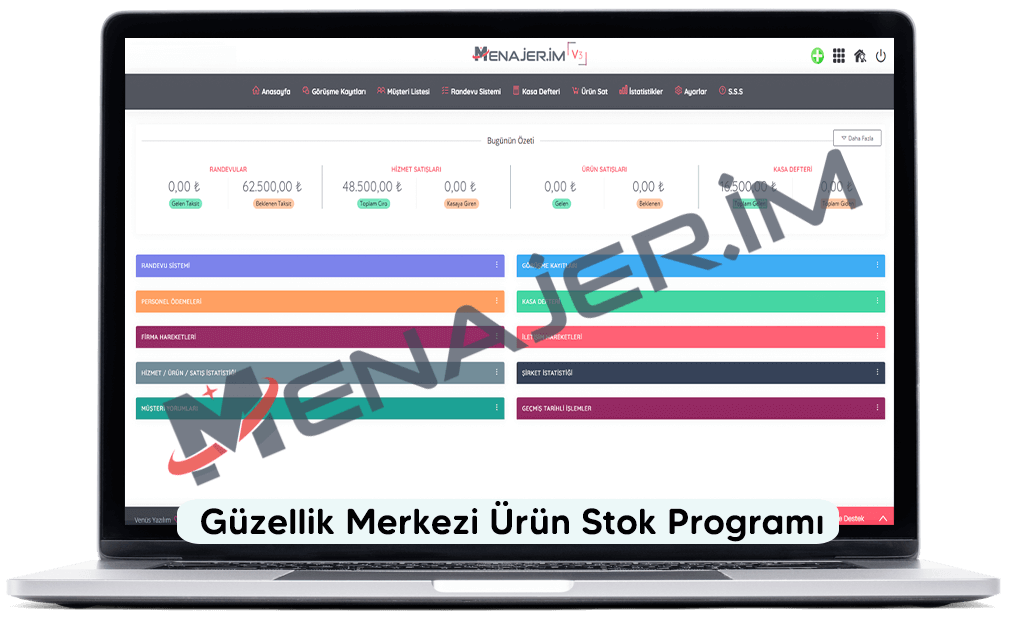 Güzellik Merkezi Ürün Stok Programı